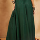 InWeave Green Chikankari Skirt - Swadesiicart