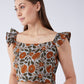 InWeave Slate Gray Crop Top - Swadesiicart