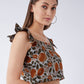 InWeave Slate Gray Crop Top - Swadesiicart