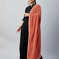 InWeave Rust Solid Velvet Shawl - Swadesiicart