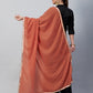 InWeave Rust Solid Velvet Shawl - Swadesiicart