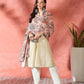 InWeave Peach Printed Velvet Shawl - Swadesiicart