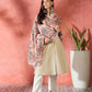 InWeave Peach Printed Velvet Shawl - Swadesiicart