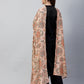 InWeave Peach Printed Velvet Shawl - Swadesiicart