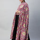 InWeave Red Printed Velvet Shawl - Swadesiicart