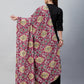 InWeave Red Printed Velvet Shawl - Swadesiicart