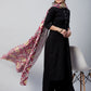 InWeave Red Printed Velvet Shawl - Swadesiicart