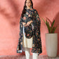 InWeave Black Printed Velvet Shawl - Swadesiicart