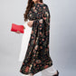 InWeave Black Printed Velvet Shawl - Swadesiicart