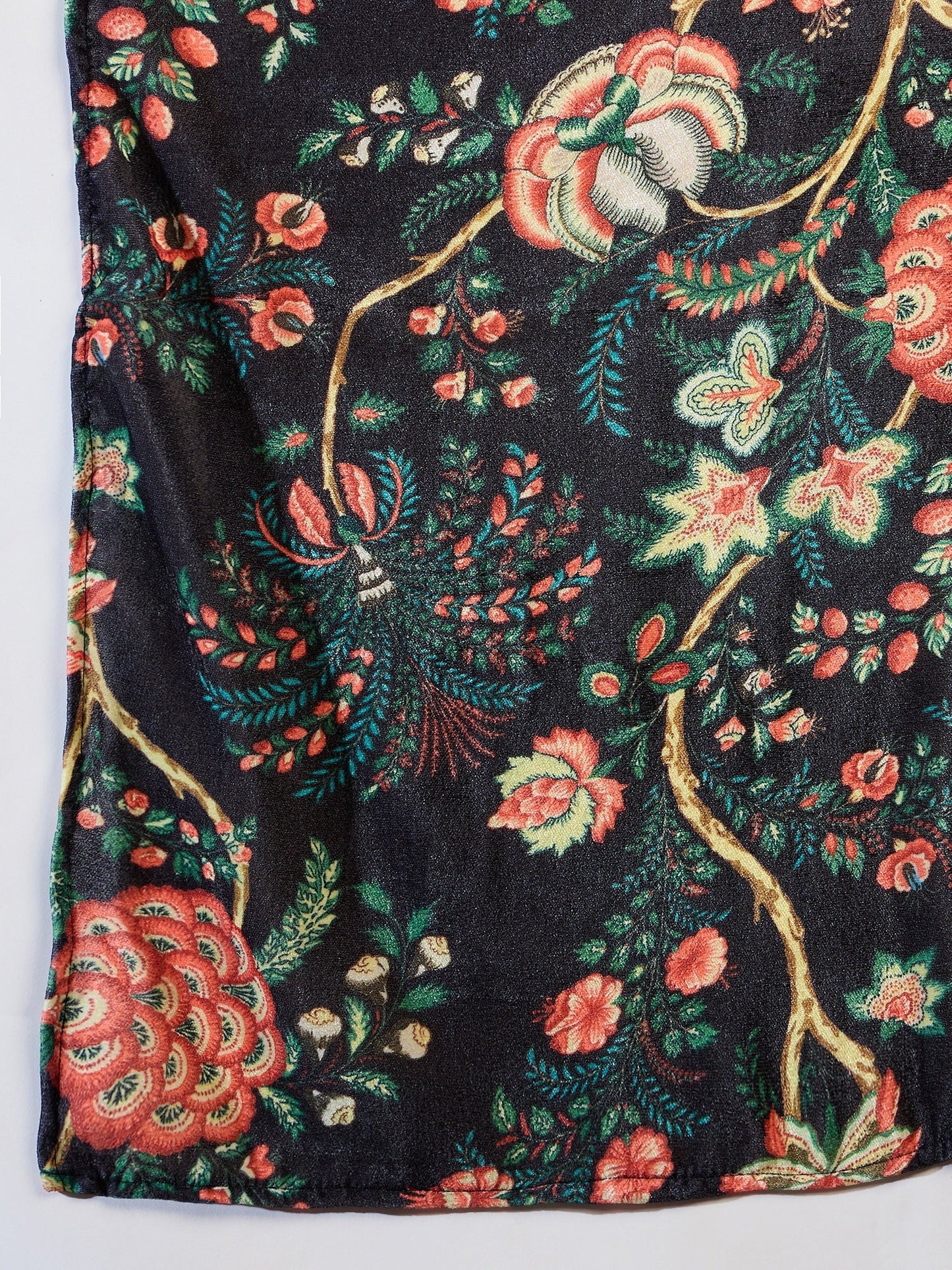 InWeave Black Printed Velvet Shawl - Swadesiicart