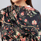 InWeave Black Printed Velvet Shawl - Swadesiicart