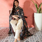 InWeave Black Printed Velvet Shawl - Swadesiicart