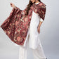 InWeave Maroon Printed Velvet Shawl - Swadesiicart