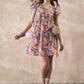 InWeave Multi Flower Short Dress - Swadesiicart