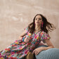 InWeave Multi Flower Short Dress - Swadesiicart