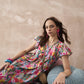 InWeave Multi Flower Short Dress - Swadesiicart