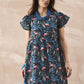 InWeave Black Swan Leaf Short Dress - Swadesiicart