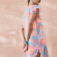 InWeave Skyblue Peach Short Dress - Swadesiicart