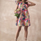 InWeave Leaf Multi Short Dress - Swadesiicart