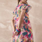 InWeave Leaf Multi Short Dress - Swadesiicart