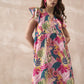 InWeave Leaf Multi Short Dress - Swadesiicart