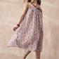 InWeave Ivory Tree Parrot Strappy Dress - Swadesiicart