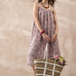 InWeave Ivory Tree Parrot Strappy Dress - Swadesiicart