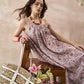 InWeave Ivory Tree Parrot Strappy Dress - Swadesiicart