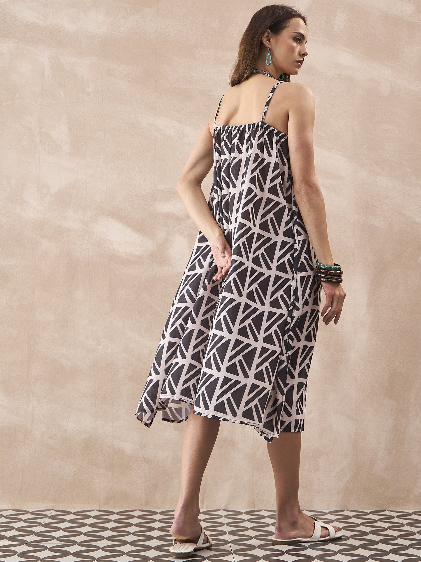 InWeave Black Ivory Strappy Dress - Swadesiicart