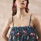 InWeave Black Swan Leaf Strappy Dress - Swadesiicart