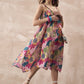 InWeave Leaf Multi Strappy Dress - Swadesiicart