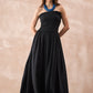 InWeave Black Solid Off Shoulder Dress - Swadesiicart