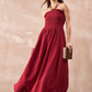 InWeave Maroon Solid Off Shoulder Dress - Swadesiicart