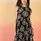 InWeave Black Beige Swril Short Dress - Swadesiicart