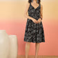 InWeave Black White Rubber Sweetheart Dress - Swadesiicart