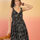 InWeave Black White Rubber Sweetheart Dress - Swadesiicart