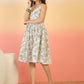 InWeave White Black Rubber Sweetheart Dress - Swadesiicart