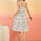 InWeave White Black Rubber Sweetheart Dress - Swadesiicart