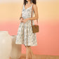 InWeave White Black Rubber Sweetheart Dress - Swadesiicart