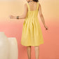 InWeave Light Yellow Rubber Sweetheart Dress - Swadesiicart