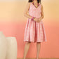 InWeave Pastel Peach Rubber Sweetheart Dress - Swadesiicart