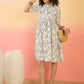 InWeave White Black Rubber Collar Dress - Swadesiicart
