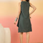 InWeave Dark Green Kantha R Neck W/S Dress - Swadesiicart
