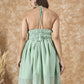 InWeave Mint Green Georgette Backless Dress - Swadesiicart