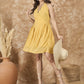 InWeave Yellow Georgette Backless Dress - Swadesiicart