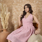 InWeave Light Pink Georgette Backless Dress - Swadesiicart