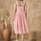 InWeave Peach Georgette Sweetheart Dress - Swadesiicart