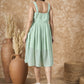 InWeave Mint Green Georgette Sweetheart Dress - Swadesiicart