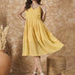 InWeave Yellow Georgette Sweetheart Dress - Swadesiicart