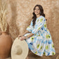 InWeave Sky Blue Big Print Short Dress - Swadesiicart